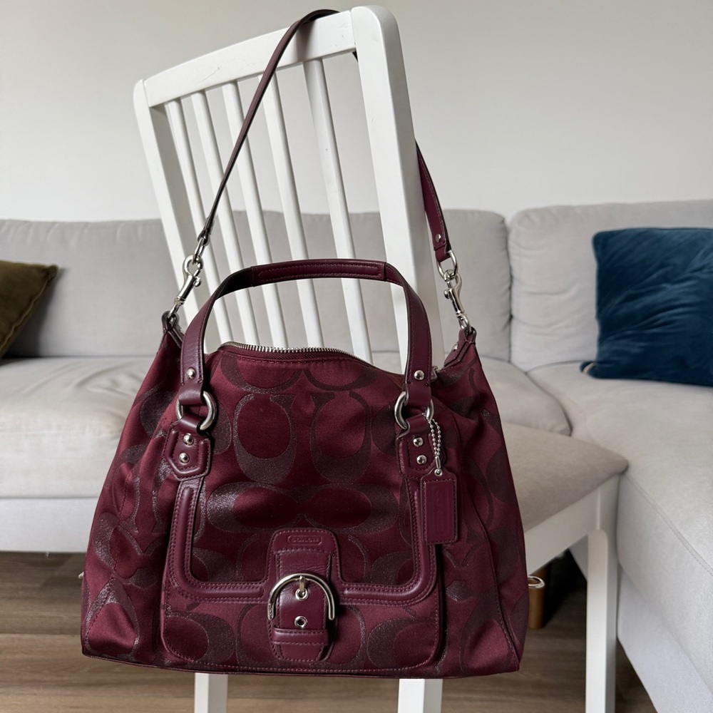 2012 Coach Campbell Signature Legacy Shoulder Bag Satchel